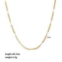 简约优雅多面闪耀吊坠项链，奢华高端百搭颈链饰品配饰，可DIY自由组装串珠链 - 金色 - 查看 10