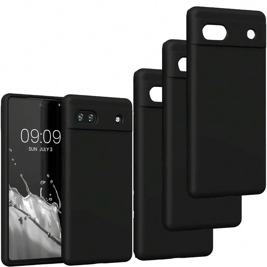 3 Black Phone Cases Suitable For MOTO Phones, ONEPLUS Phones And Phones, Such As Moto X40, Moto G50 5G, Moto G15, OnePlus Ace 3, OnePlus 7, Pixel 9 Pro XL, Pixel 6 Pro, Etc. - Black - View 1