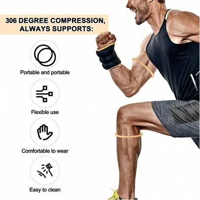 2pcs Knee Brace - Comfortable Support, Lightweight Design, Suitable For Tennis, Running, Jumping, Soccer And Basketball - Made Of Silicone Material, Relieve Knee Discomfort, Adjustable Support For Jumper's Knee, Suitable For Running, Basketball, Tennis, Volleyball, Unisex Non-Slip Design, Essential For Sports, Patellar Tendon Support, Multiple Colors, Essential For Summer, Suitable For Both Men And Women, Non-Slip Design, Lightweight And Portable,