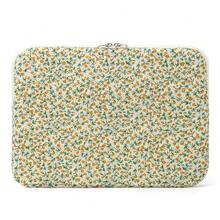 Puffy Laptop Sleeve 13-15.6 Inch Cute Quilted Laptop Protective Case Padded Floral Computer Sleeve For MacBook (B-Yellow, 13 Inch) - B-黃色 - 查看 1