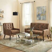 Home Theater Seating - Coffee + Upholstered + Foam - View 1