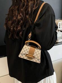 复古时尚别致小众高端花卉迷你口红包 - 灰色 - 查看 6