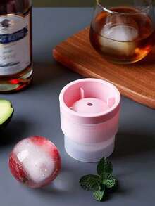 3pcs Ice Ball Maker, Round Ice Cube Mold Suitable For Whiskey, Cocktails, Juices, Bourbon, Old Fashioned, Transparent Ice Cube Mold Silicone Freeze Mold (White, Blue And Pink) - Multicolor - View 7