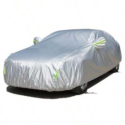 1pc Car Dust Cover, Available In 2L, 3XL, YL Sizes, Thick Material, All-Season Use, Features Heat Insulation, Sun Protection, Waterproof, Hail Proof, Suitable For Outdoor Parking, A Practical Gift Choice