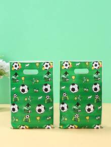 50个足球主题礼品袋，男孩生日礼物包装袋，足球主题生日派对回礼袋，足球主题派对装饰，绿色足球装饰，足球庆祝派对礼品包装用品，婚礼糖果袋，婴儿派对装饰，性别揭晓派对装饰，房间装饰，家居装饰，生日礼物，派对回礼 - 足球 - 查看 3