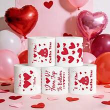 心形印花纸巾，双层加厚卫生纸，创意浪漫婚礼派对用品 - A - 查看 4