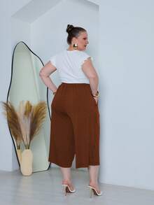 Women's Plus Size Pantacourt Style Casual Pants, Super Cool And Comfortable, Sizes G1 To G6 - Rỉ Nâu - Xem 2