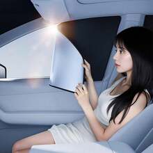 YAIUZGOO 磁吸式汽车遮阳帘，侧窗遮阳帘，防紫外线，通用型，适用于大多数车型，减少热量和眩光 - A - 查看 6