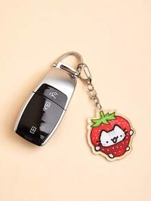 1个/5个亚克力可爱卡通线条猫钥匙扣，小丑猫，粉色小猫，心形气球，小猫动物主题钥匙扣吊坠，适用于汽车钥匙、背包、手提包、钱包、礼物、汽车配件、包包挂饰，Y2K - 彩色 - 查看 6