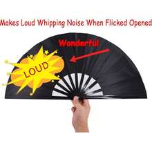 1pc Large Foldable Hand Fan, High-Quality Fabric, Black Nylon Cloth, Foldable Craftsmanship Hand Fan, Chinese/Japanese Style Hand Fan, Suitable For Outdoor Use, Cooling Decor, Applicable For Clubs, Balls, Bars, Home Decor Accessories, Gift For Male/Female Dance Enthusiasts, Suitable For Home Decor, Holiday Party Gifts,Cute Stuff - Multicolor - View 10