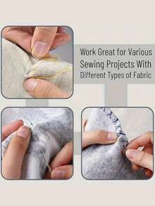 重型不锈钢手缝针套装，包含各种尺寸的大眼针，适用于针线活、缝纫、刺绣和手工艺品制作，是初学者和专业裁缝/手工艺者的理想家用缝纫针套装。 - A - 查看 4