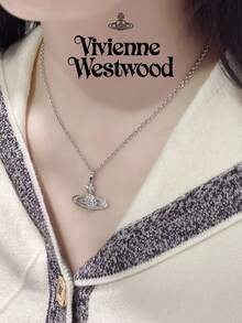 Vivienne Westwood Mini Bas Relief Pendant Necklace/1 PC - Silver - View 4