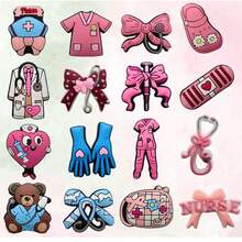 9/16/25 piezas Juego de Encantos de Zapatos de Serie Médica de Dibujos Animados, Decoraciones de PVC para Zapatos para Bolsa de Playa, Accesorios de Zapatos, Ideas de Regalo para Cumpleaños, Navidad, Día de San Valentín, Fiesta de Halloween - Multicolor - Ver 13