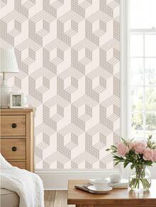 1 Cuộn Giấy Dán Tường Tự Dính Họa Tiết Hình Học 3D, Giấy Dán Tường Hoa Văn, Giấy Dán Tường Phong Cách Retro, Giấy Dán Trang Trí Phòng, Giấy Dán Phòng Tắm, Giấy Dán Vinyl, Thích Hợp Cho Phòng Ngủ, Phòng Tắm và Tự Sửa Chữa Gạch Lát. Giấy Dán PVC Chống Thấm Nước, Thích Hợp Cho Trang Trí Phòng, Quà Sinh Nhật, Quà Tốt Nghiệp, Giấy Dán Thân Thiện Với Người Thuê Nhà (Chiều Rộng: 17,5 Inch) - 1PC - Xem 15