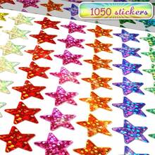 700pcs Holographic Small Star Stickers, Suitable For Children's Rewards, Behavior Charts, School Classroom Student Supplies, 10 Sheets, 0.6 Inch Diameter, 10 Assorted Glitter Star Colors - 10 Color Five-pointed Star - View 6