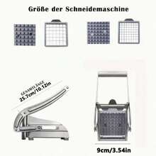 2pcs 1pc Stainless Steel Vegetable & Fruit Knife, French Fry Cutter, Potato Slicer, Vegetable Chopper, Onion Chopper, Food Chopper, Kitchen Tools For Cutting Potatoes, Carrots, Cucumbers - Multicolor - View 5