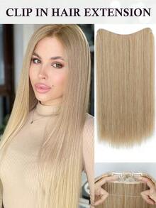 Invisible Steel Wire Hair Extensions, Transparent Hair Hoop, Adjustable Size, Detachable Safety Clips, Synthetic Straight Hair, Women Invisible Wig - Multicolor - View 15