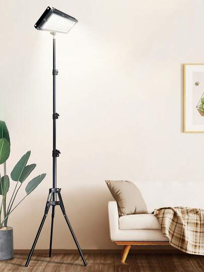 Bright LED Floor Lamp - Adjustable Color Temperature & Dimmable Brightness Modern Floor Lamps, USB Floor Lights With Auto Timer & Adjustable Height Tripod Stand, Work Light For Reading, Office, Living Room And Bedroom
