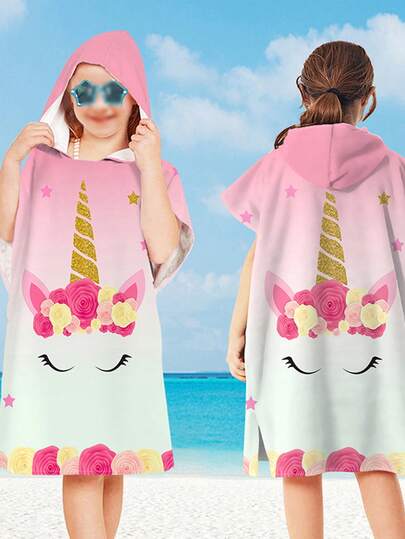 Ultra-Soft Microfiber Hooded Cloak-Style Bath Towel, Quick-Drying & Absorbent For Swimming, Beach, Portable Changing Robe, Windproof & Warm