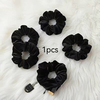 1 Pc Velvet Hair Tie With Storage, Zippered Elastic Headband With Compartments For Storing Cash, Keys, Lipstick & Small Items, Portable Toiletry Organizer For Travel, Makeup & Toiletry Storage Pouch, Beach Bag, Essential For Holidays, School & Travel, Ideal For Women's Dormitory And Bathroom Use