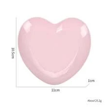 Jewelry Tray Nail Tools Heart-Shaped Storage Tray Cosmetic Tray Metal Plate - Multicolor - View 12