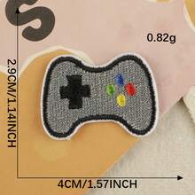 5 piezas de parches bordados con diseño de videojuegos multicolor, estilo de dibujos animados lindos, para planchar o coser en ropa, bolsos, zapatos, sombreros, decoración del hogar - multicolor - Ver 4