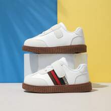 1 Pair New Soft Bottom Anti-Slip Flat Sports Shoes, Classic Durable Toddler Boys' Casual Sneakers, Fashionable Girls' Shoes - White - View 12