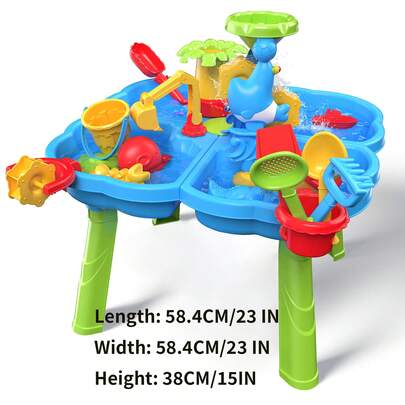 Sand And Water Table Toys For Toddlers, Sand And Water Toys For 2, 3, 4, 5, 6, 7,8+ Years Old, Backyard Water Activity, Outside Beach Summer Sensory Toys, Bath Toy Playset For Boys Girls,Christmas Birthday Gift