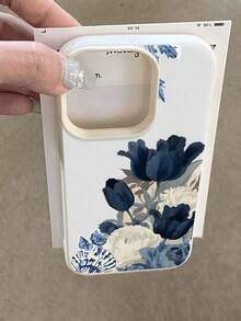 Funda para teléfono con diseño de elegancia floral compatible con  17,  16 Pro Max,  15 Pro Max,  13 y  12, suave y elegante, muy duradera para protección diaria. - Blanco antiguo - Ver 5