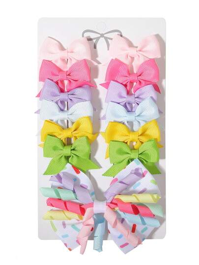 13pcs Colorful Hair Clips & Butterfly Hairpins, Multi-Color Options For Versatile Hairstyles
