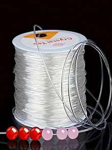 0.5-1.0mm Elastic Nylon Cord - 137.8-472.44 Inches Suitable For DIY Jewelry Making, Bracelets And Necklaces - Soft Stretchable Beading Line Material Suitable For Jewelry Artists To Use Handmade Craft Materials - Multicolor - View 1