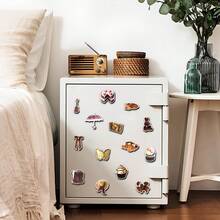 20pcs Cartoon Brown INS Style Strong Fridge Magnets, Cute Whiteboard Magnets Suitable For Office, Classroom, Cabinet And Dishwasher - 20 Brown Instagram-style Pieces - R27 - View 4