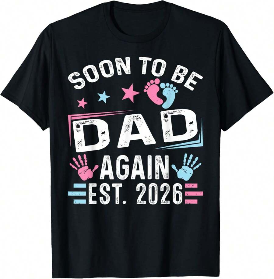 Pronto Será Papá de Nuevo Est. Camiseta vintage para papá 2026 - Negro - Ver 1
