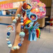 MY LITTLE PONY 1 chiếc móc khóa và phụ kiện túi xách đính hạt, mặt dây chuyền hình ngựa 3D dễ thương với chi tiết nơ, móc khóa đính hạt nhiều màu sắc cho ví và ba lô - Hoàn hảo cho phụ nữ và người hâm mộ ngựa. - Nhiều màu - Xem 15