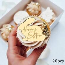 5pcs/10pcs/20pcs Easter Cupcake Decorations, Easter Eggs Rabbits Decor For Holiday Party Birthday Cake Decorating Supplies - Multicolor - View 24