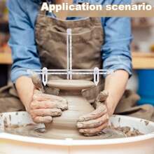 陶瓷高度测量工具，带夹子的陶器高度规，用于重复成型的陶器工具 - 彩色 - 查看 2