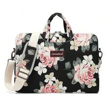 Canvaslove 15 Inch White Rose Water Resistant Laptop Shoulder Messenger Bag Sleeve Case For MacBook Pro 16 Inch And 15 Inch-15.6 Inch Laptop - ‎whiteRose - View 1