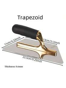 抹灰砖工抹刀 金色不锈钢橡胶手柄 刮腻子抹刀 墙体施工工具 油漆工具 - 金色抹泥刀 - 查看 13