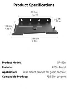 Slim Console Wall Mount - Sturdy Floating Storage Shelf With Controller Holder - Many - View 10