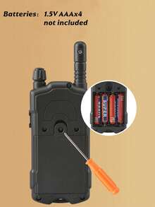 2个儿童对讲机玩具，无线通信互动户外教育玩具（不含电池，需顾客自备4节1.5V AAA电池） - 黃色 - 查看 5