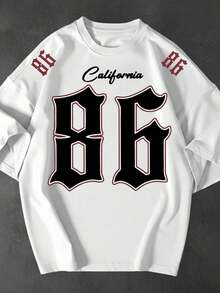 Kit Of 3 Oversized T-Shirts, Street Style, Streetwear, California, Sizes 30, 23, 96, Unisex, 100% Cotton, Loose Fit - 黑白巧克力 - 查看 2