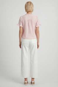 Naf Naf Lightweight Shirt Tied At The Waist Chemises Pink Fabric - Pink - View 3