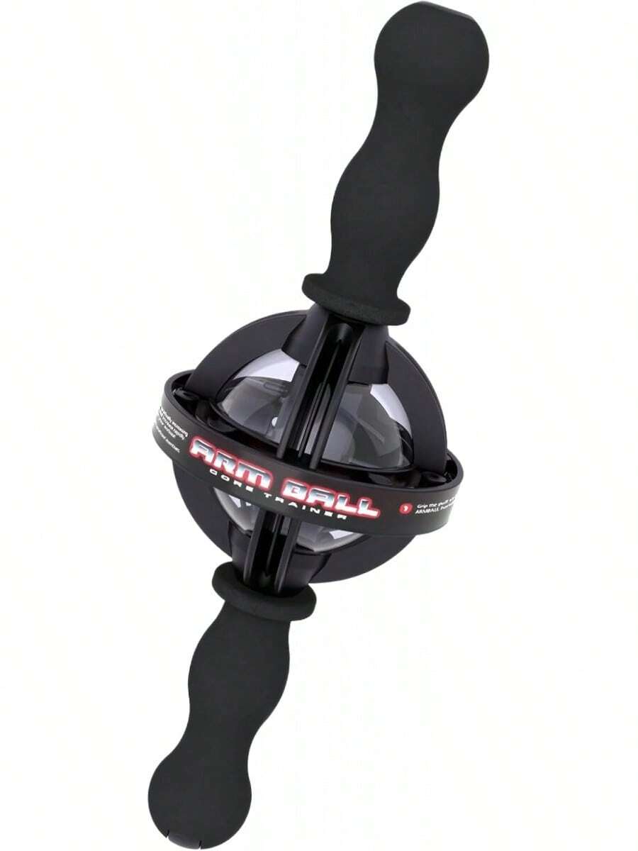 Gyro-Trainer Pro Handtrainer, Double poignée, Résistance 200 kg, Pour le renforcement musculaire et le renforcement des poignets - Noir - Voir 1