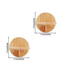 2/3/6件套圆形猫咪壁架，实木猫咪壁梯，室内猫咪攀爬墙栖架，最大承重12公斤（26磅） - 杏色 - 查看 9