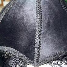 1pc11.81-Inch Black Combed Lampshade, Simple Style Modern Table Lamp Replacement Lampshade, Suitable For Desk, Bedroom Scene - Rectangle - View 4