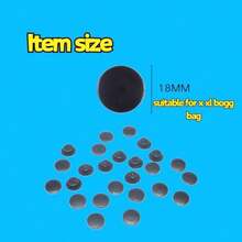 24 Pcs Blank Bit Accessory For Bogg Bags 18mm Customizable Insert Charm Rivets In Black Perfect For Personalized Bag Charms - như hình ảnh - Xem 2