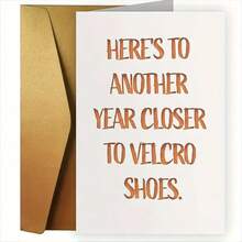 1pc Funny Birthday Greeting Card, Large 5.5 X 8.5 Inches, Birthday Card For Men & Women, Mom Dad Husband Wife, 50th 60th 70th 80th Birthday, Small Business Supplies, Thank You Card, Birthday Gift, Card, Unique Item, Gift Card - Single Piece - View 3