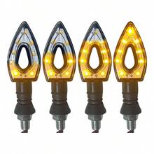 Tendencia4 Luz Led Direccionales Intermitentes Laterales Moto AhuecarCalidad premium - Rojo - Ver 1