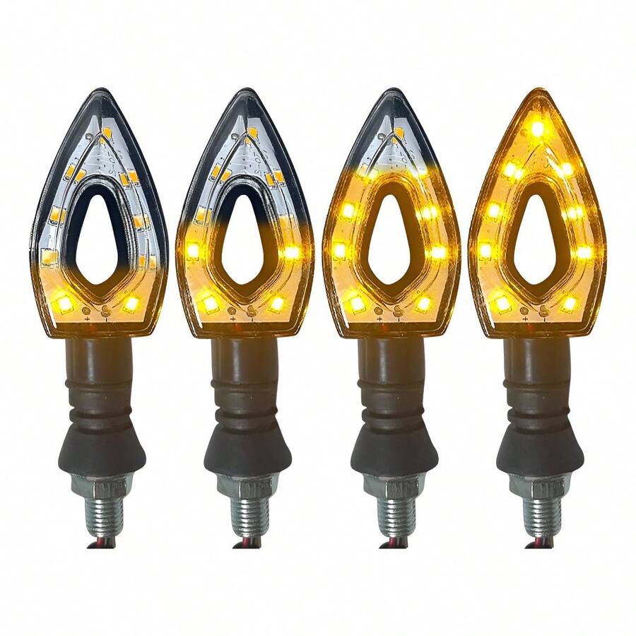 Tendencia4 Luz Led Direccionales Intermitentes Laterales Moto AhuecarCalidad premium - Rojo - Ver 1