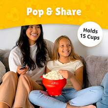 1pc HOTPOR Microwave Popcorn Popper Bowl, Silicone Material, Heat Resistant Popcorn Maker, Dishwasher, Multiple Colors Available, 3L Large Capacity, Suitable For Family Use - Multicolor - View 5